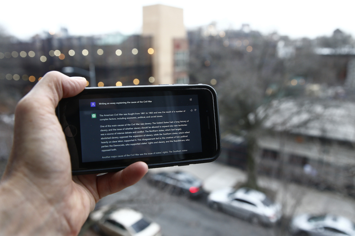 ChatGPT prompt shown on device