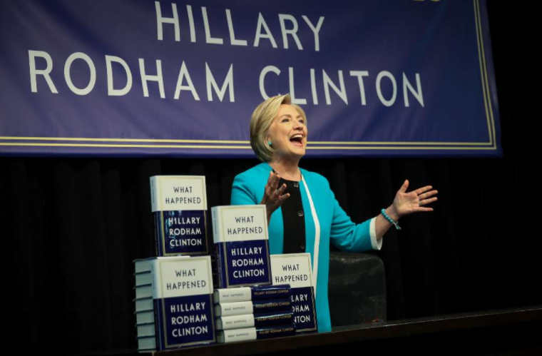 Clinton at book signing