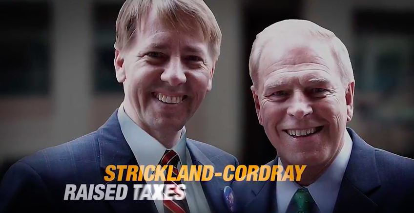 Cordray and Strickland from 2018 attack ad