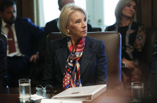 Betsy DeVos in Cabinet meeting