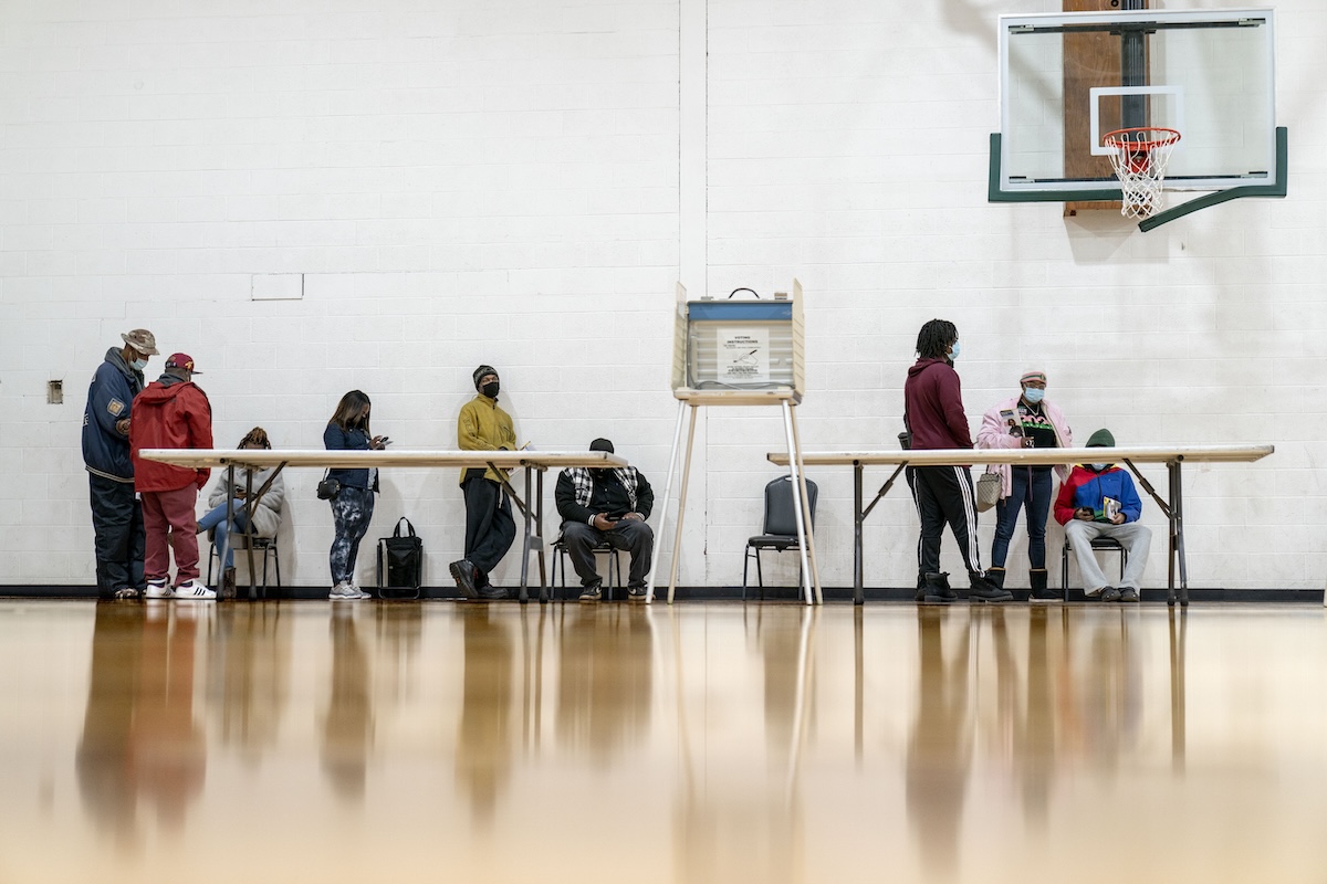 Detroit voters in line 2020 election, 11-2-2020