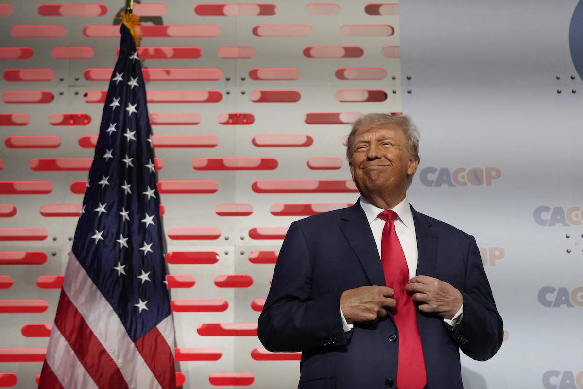 Donald Trump in Anaheim, Calif., 9-29-2023