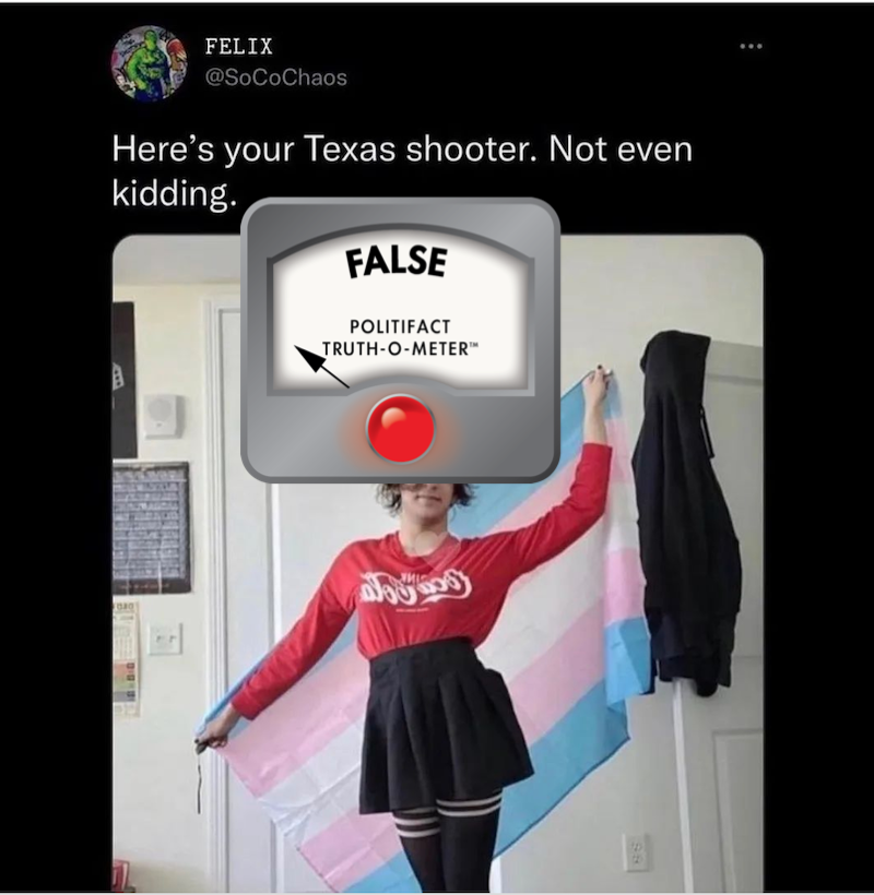 False Uvalde shooter pics skirt FB