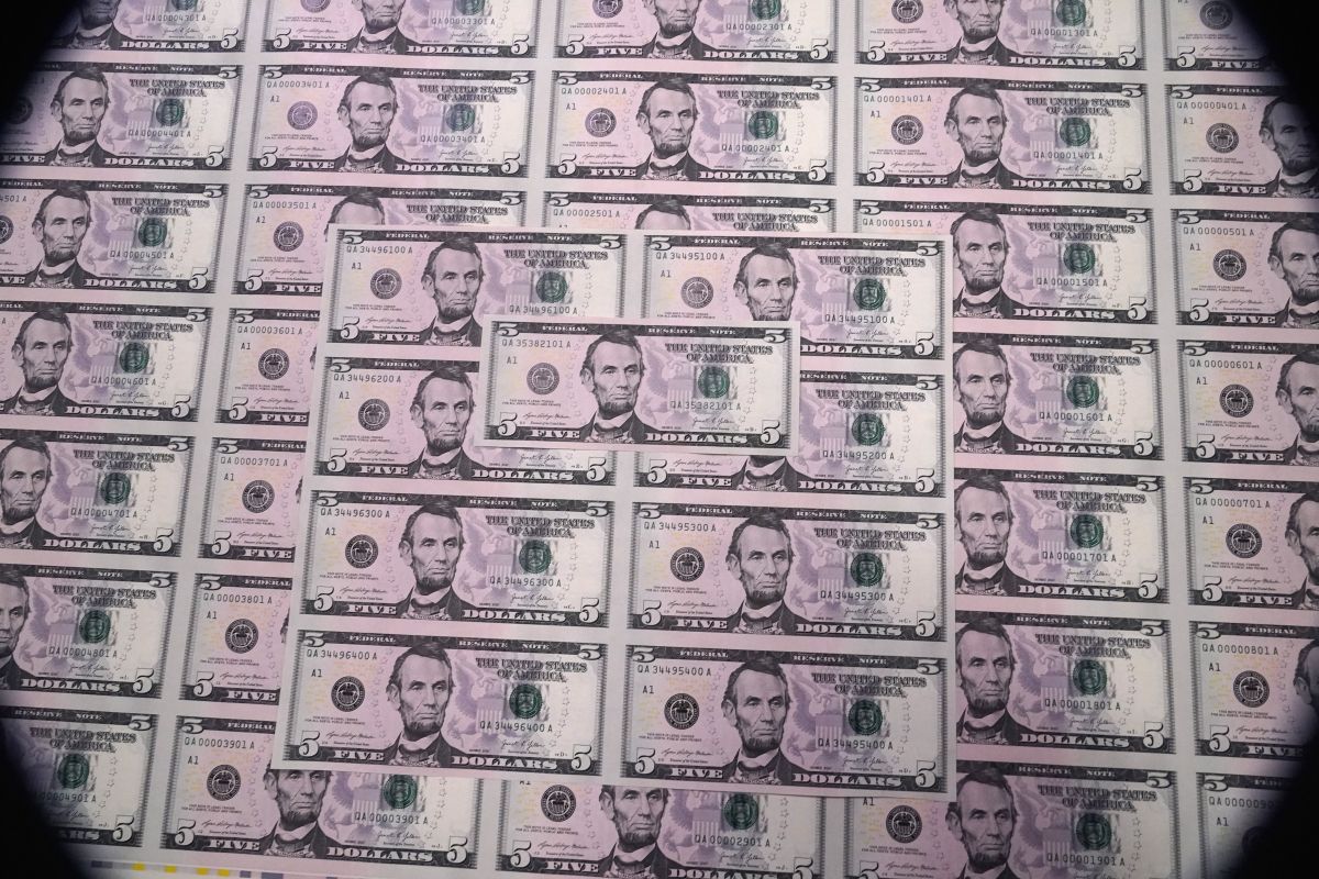 Five dollar bills