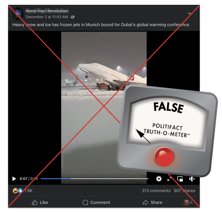 Frozen plane Munich Dubai claim edited screenshot