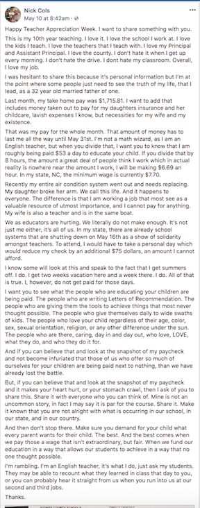 teacher post