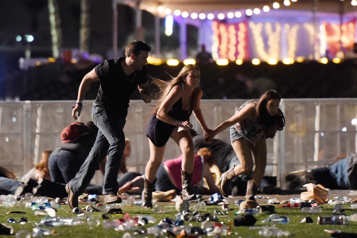 Las Vegas country fans running