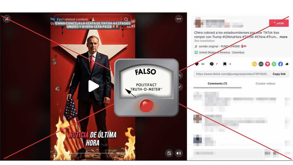 Grafico falso de venta de TikTok 04-11-2025