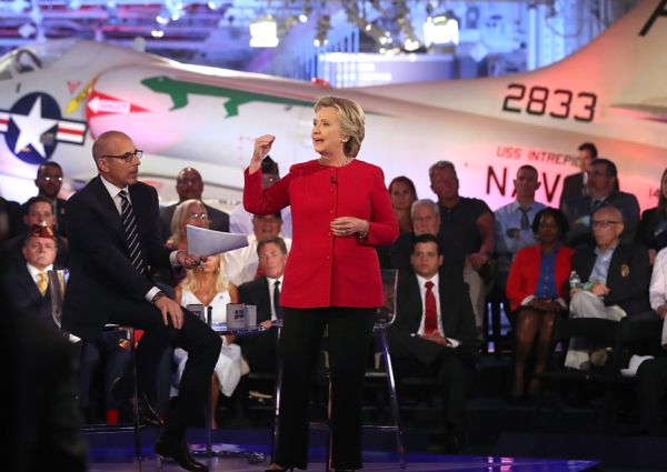 Hillary on Intrepid