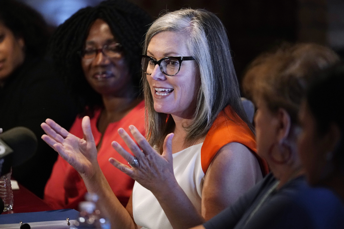 Katie Hobbs at roundtable