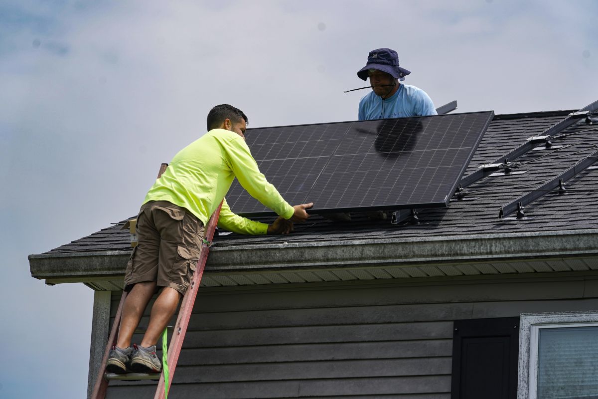 Inflation Reduction Act solar house, Frankfort, Ky., 7-17-2023