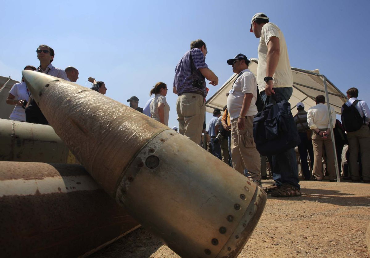 Cluster bomb in Lebanon