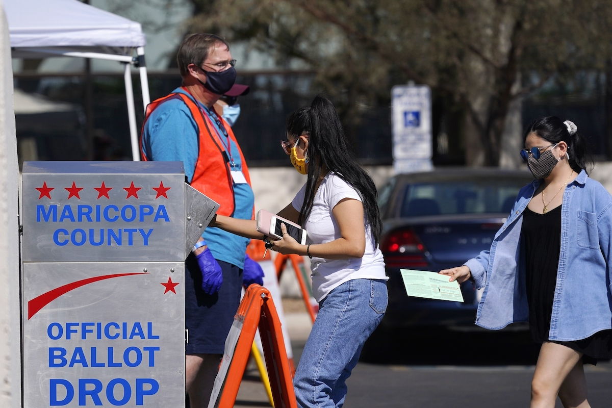 Mail ballot drop box Maricopa County 10-20-20