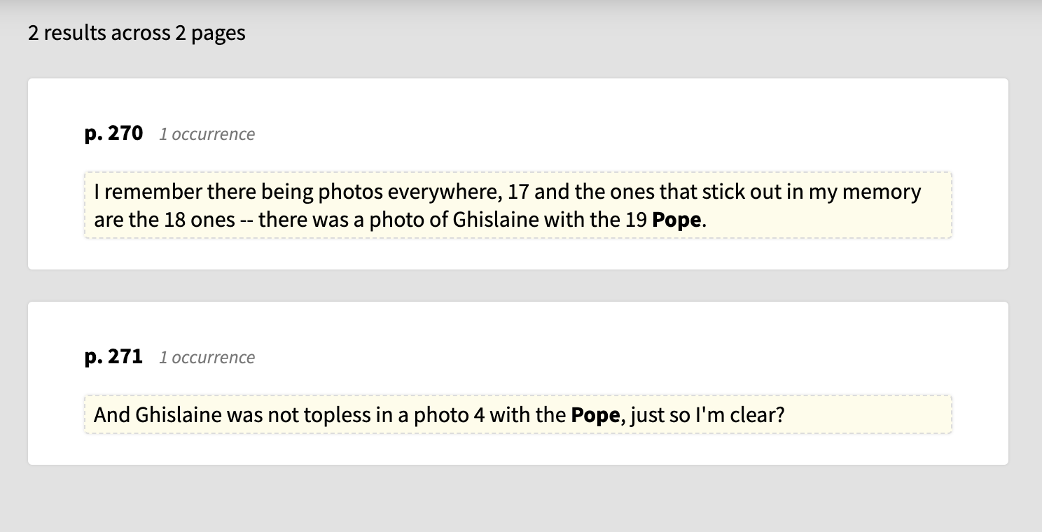 Menciones al papa en los documentos publicados del caso Epstein.