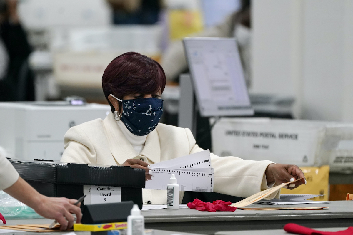 Detroit elections worker Nov. 4, 2020