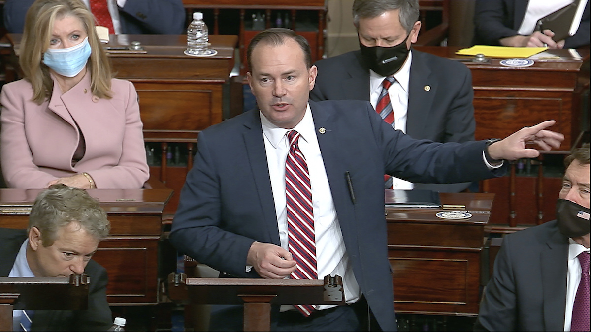 Mike Lee Jan. 6 debate 010621 AP