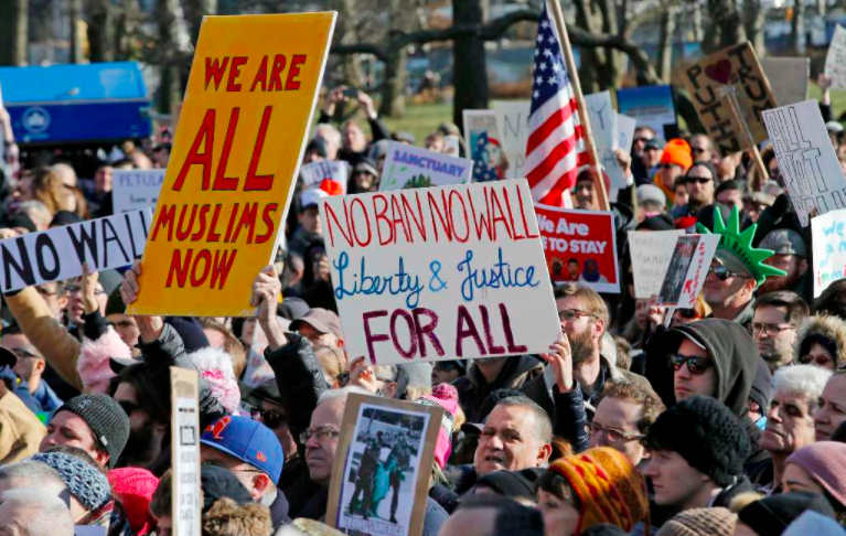 NYC ban protesters