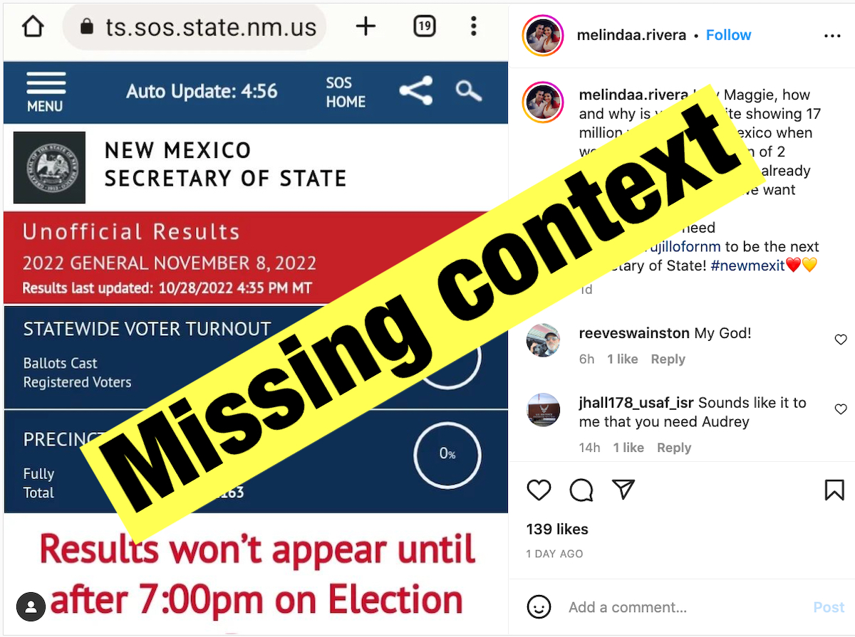 New Mexico SOS website claim False/MC