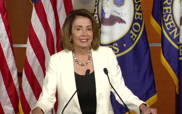 Pelosi at podium