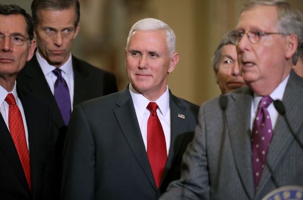 Pence with senators