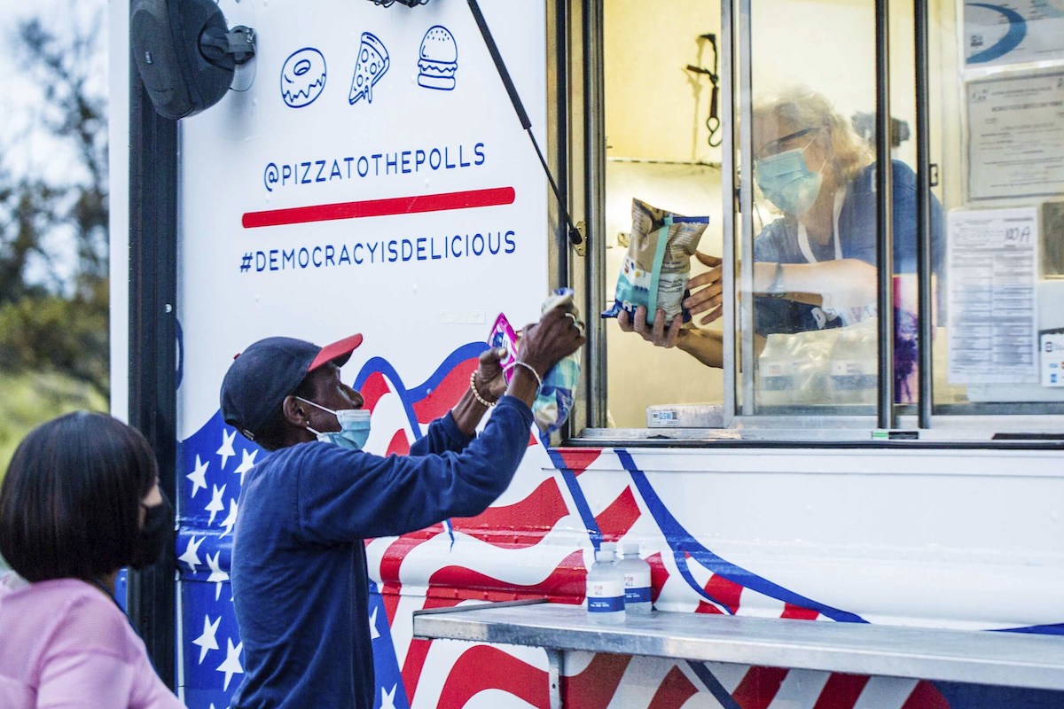 Pizza to the Polls food truck Atlanta 10-29-20