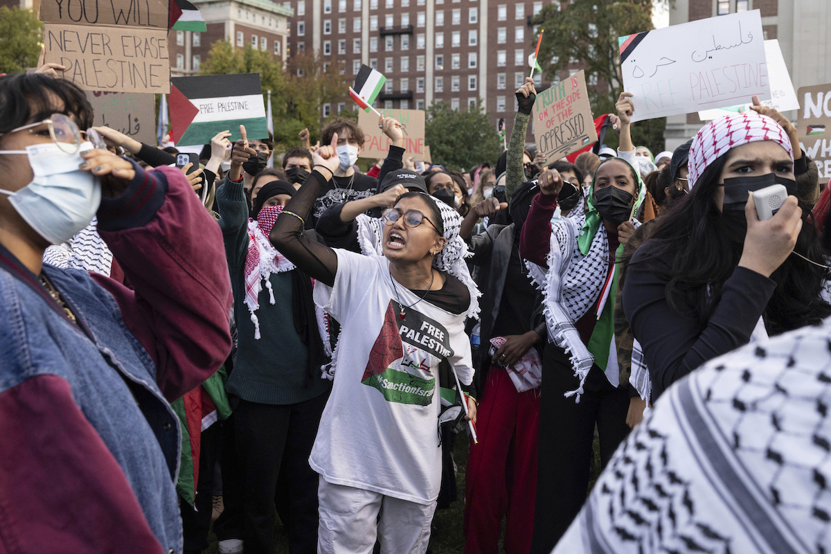 Palestinian protest at Columbia University, 10-12-2023