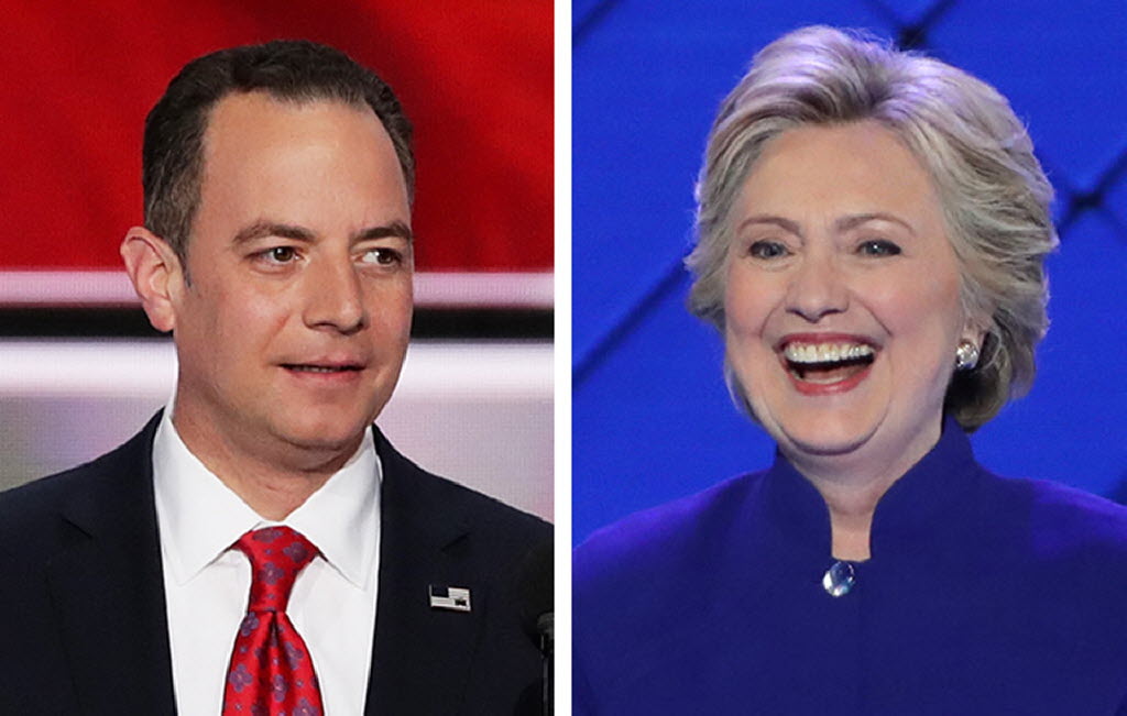 Reince Priebus Hillary Clinton