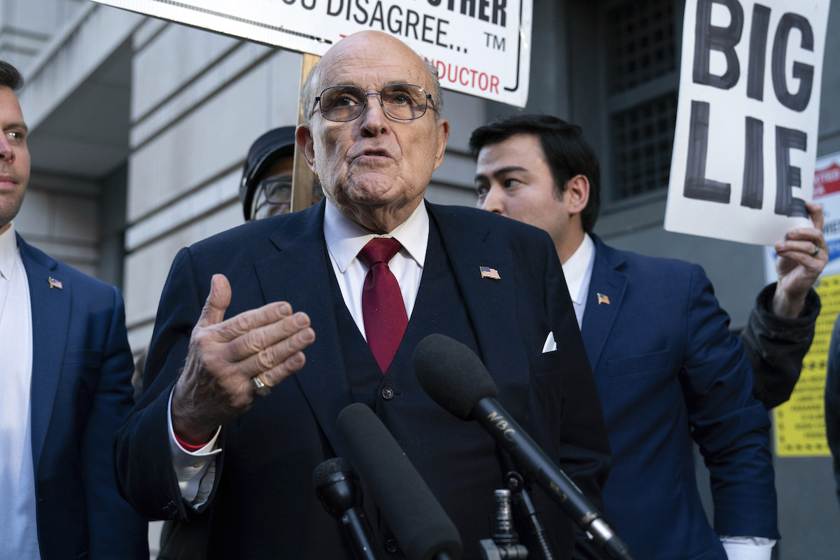 Rudy Giuliani speaks at D.C. courthouse 12-15-2023