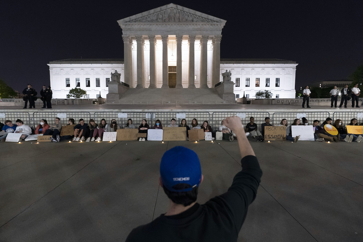 Supreme Court early morning in dark 5-3-22