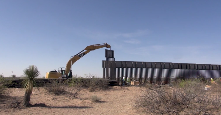 new border barrier in Santa Teresa NM april 11 2018