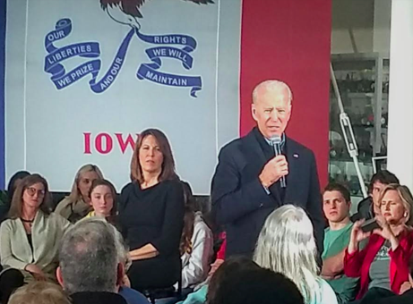 Biden close up in Ankeny