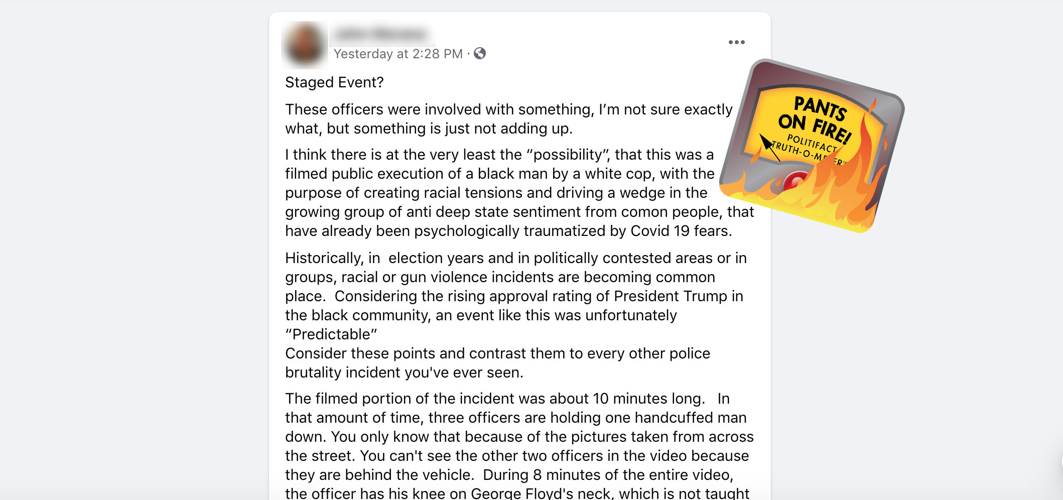 Floyd false flag