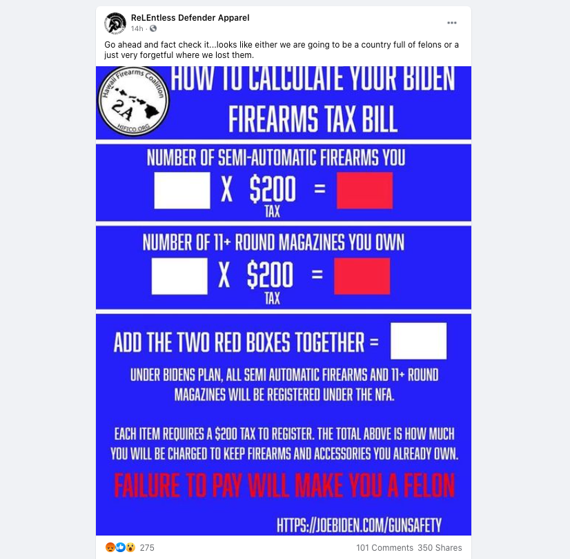 Biden gun worksheet