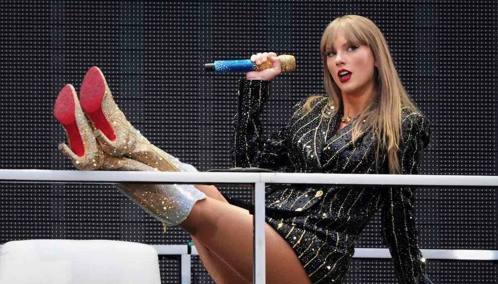 Taylor Swift en su gira de Eras el 21 de junio de 2024