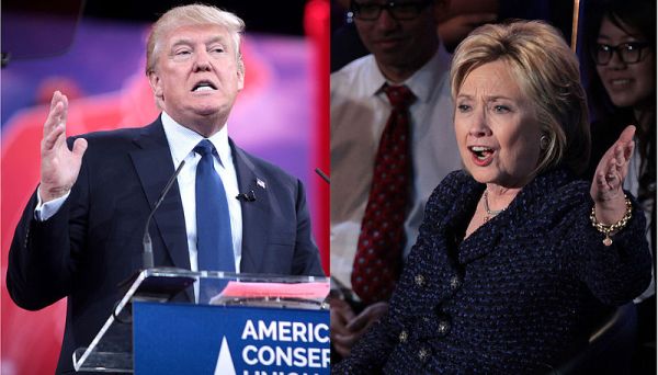 Trump and Clinton Wikimedia Commons