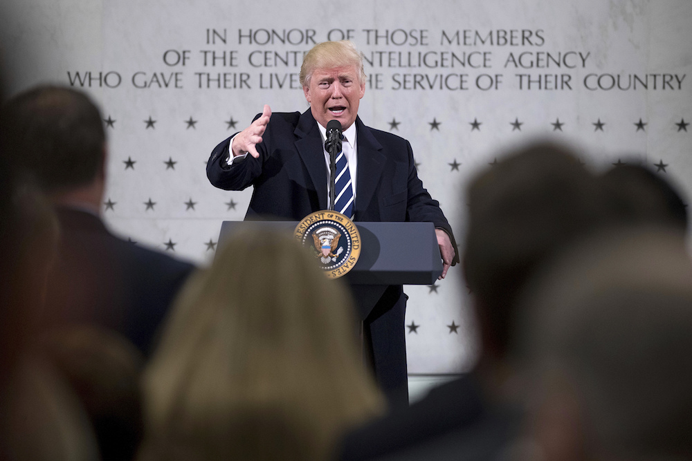 Trump at CIA photo