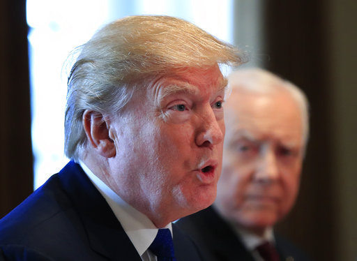 Trump and Sen. Orrin Hatch tax cuts meeting Dec 13, 2017