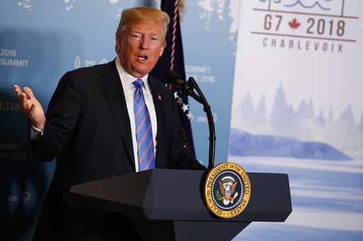 Trump at G7 summit June 9, 2018
