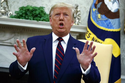 Trump alone from meeting with Finland president OCt. 2 2019