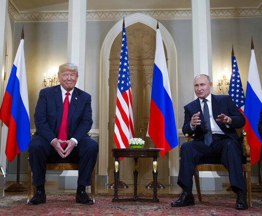 Trump Putin Helsinki seated