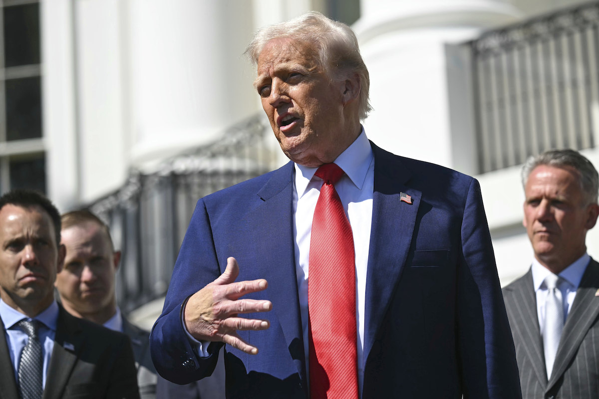 Donald Trump at White House 4-9-25