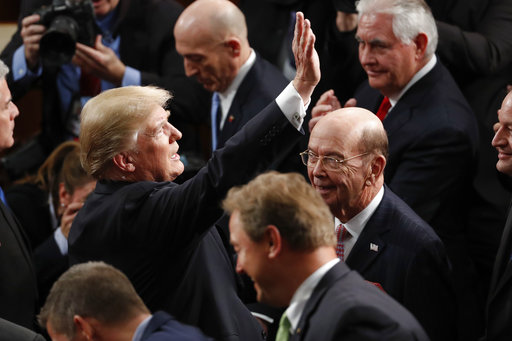 Trump arrives SOTU 2018