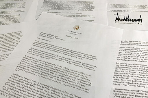 Trump letter to Pelosi Dec 17 2019