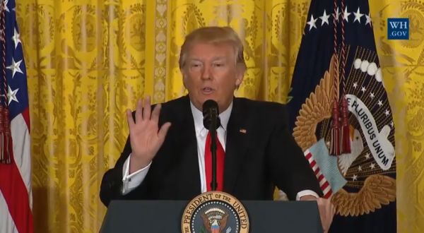 Trump presser still