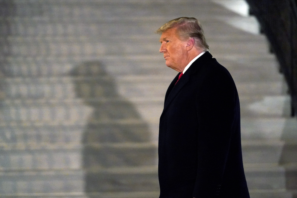Trump with shadow