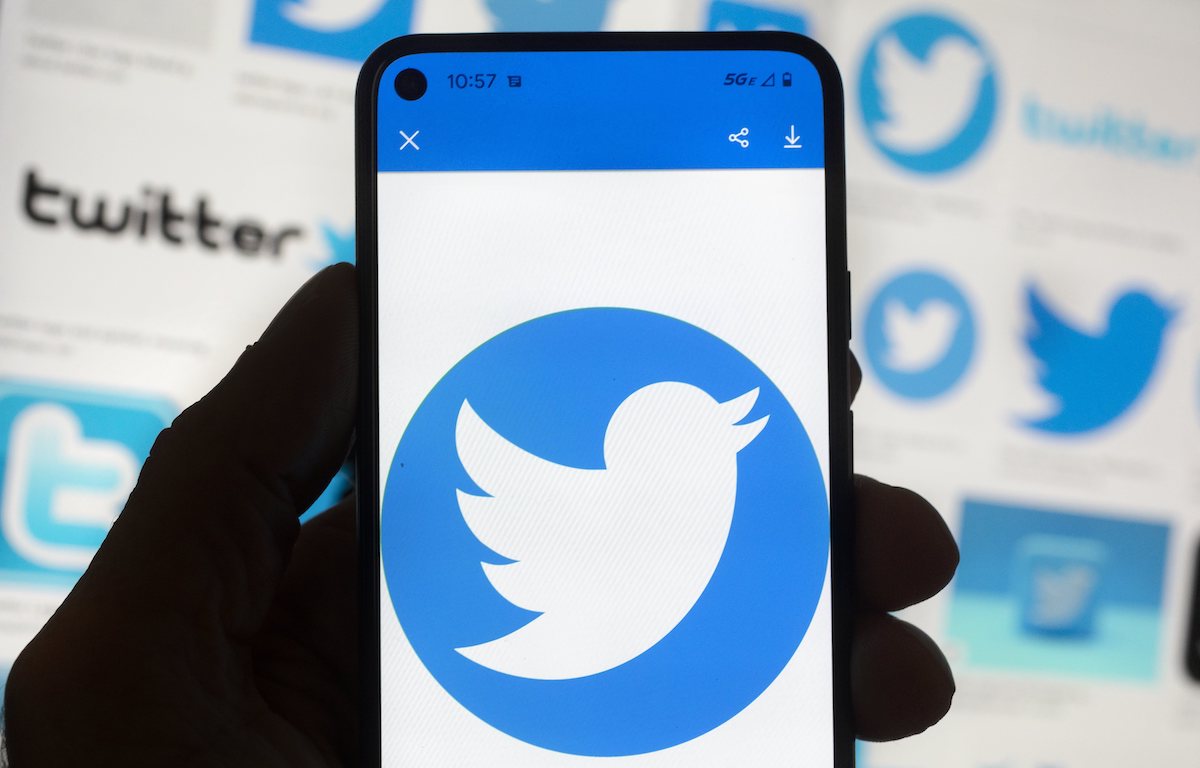 Twitter user hand silhouette Oct. 14, 2022