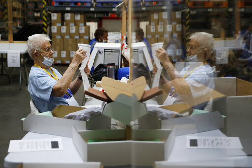 Election workers Vegas June 9, 2020