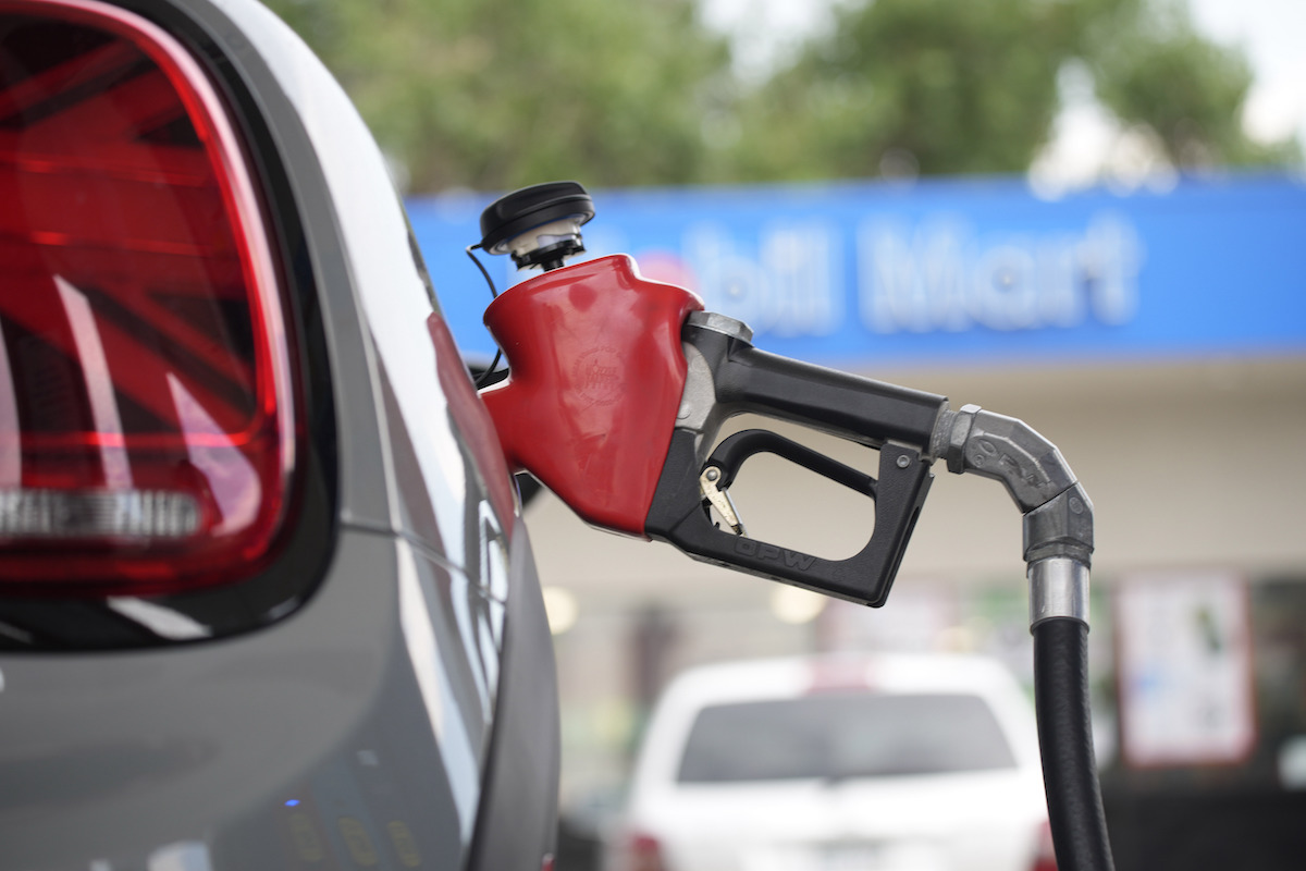 Car being filled with gas