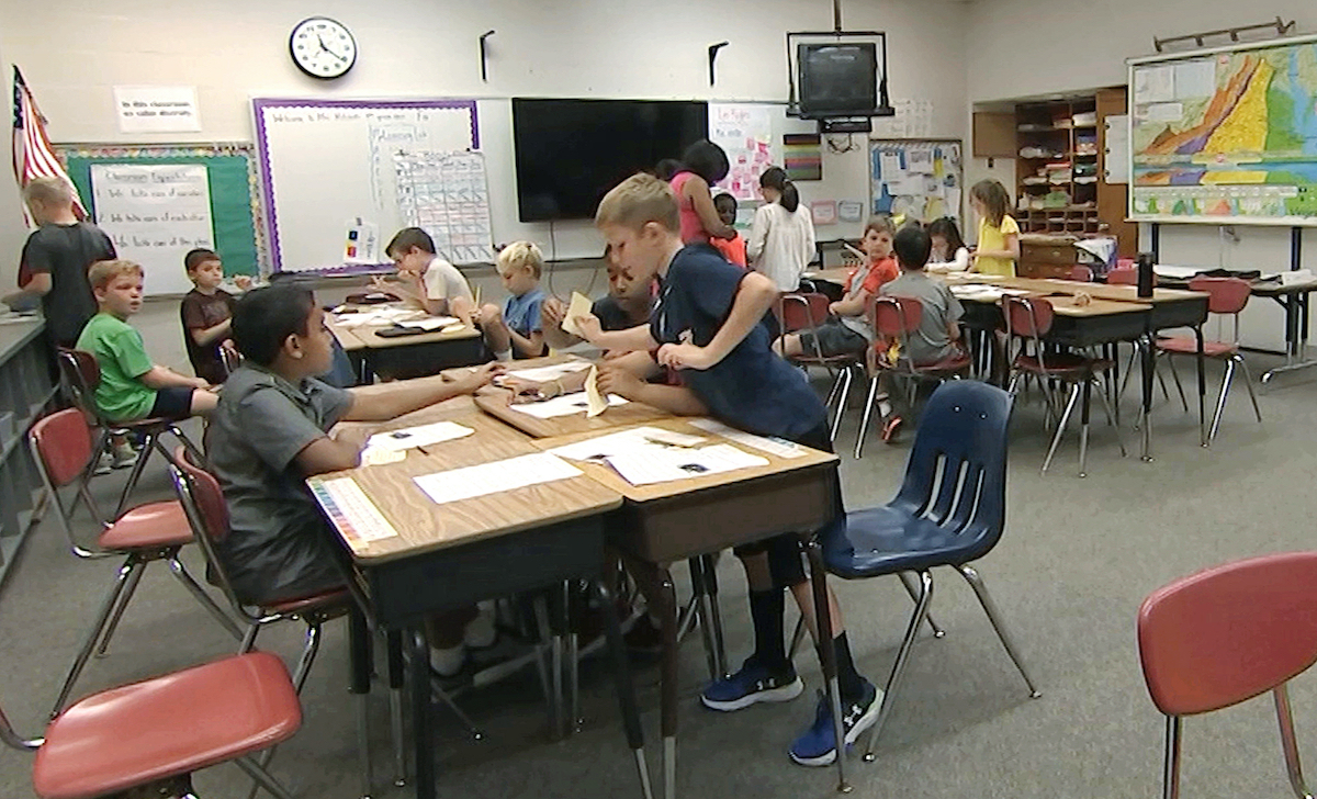 Virginia students in class Sept. 13, 2016