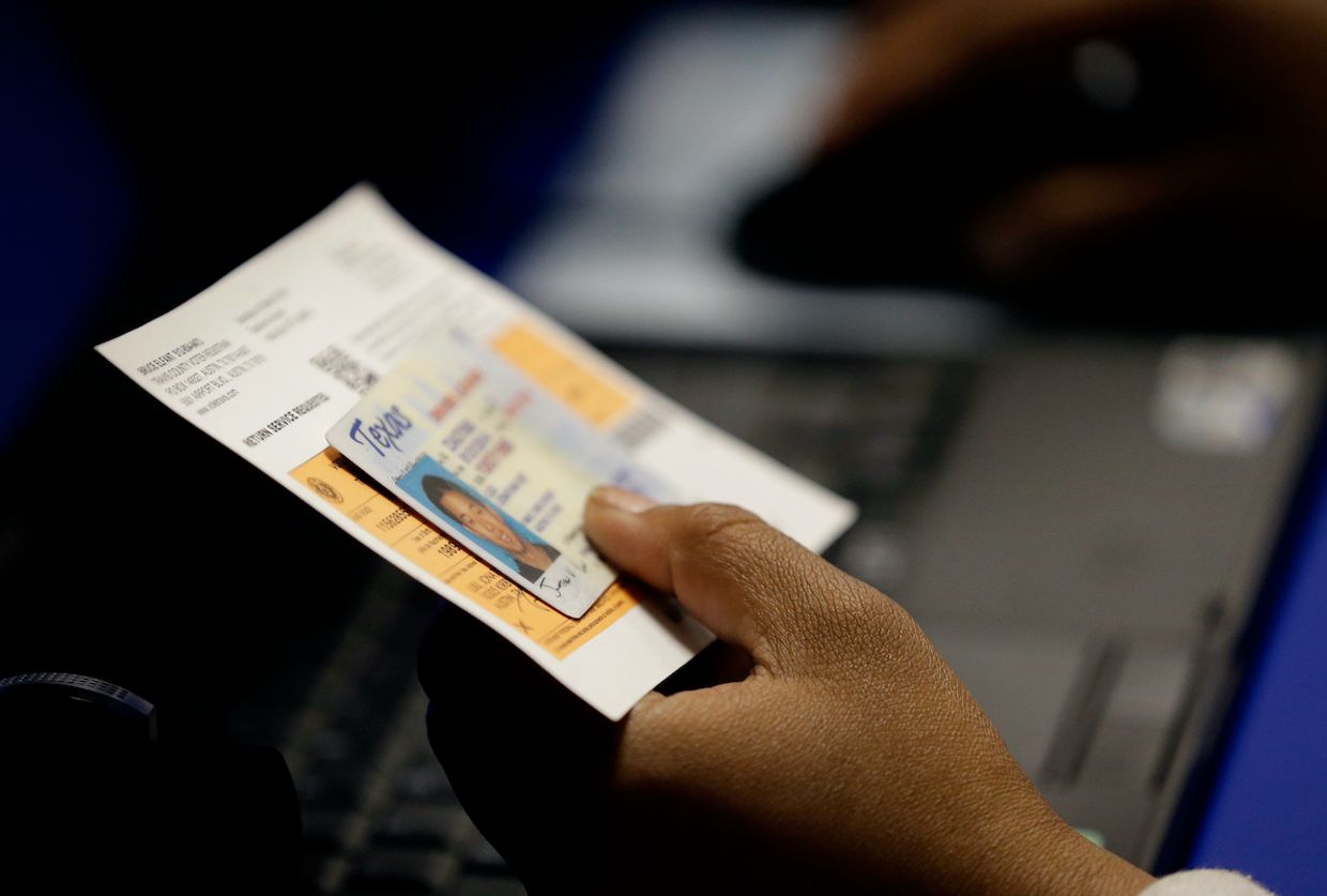 Voter ID sign